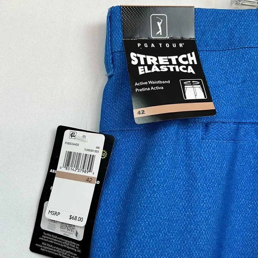 PGA Tour Blue golf Shorts Size 42 NWT